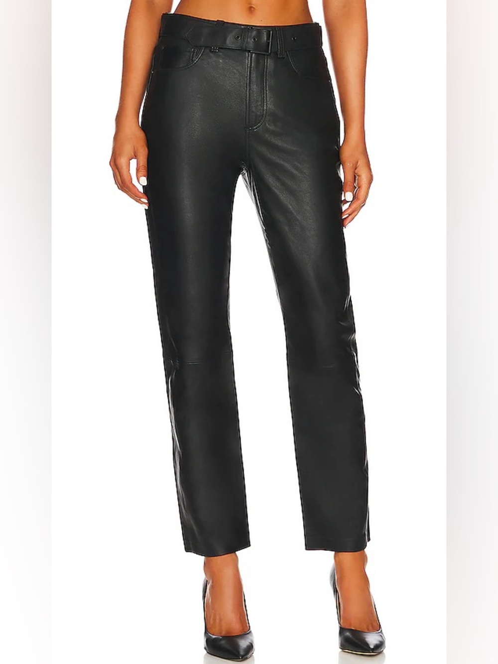 Anine Bing Connor pant in black leather, no tags but like new! M